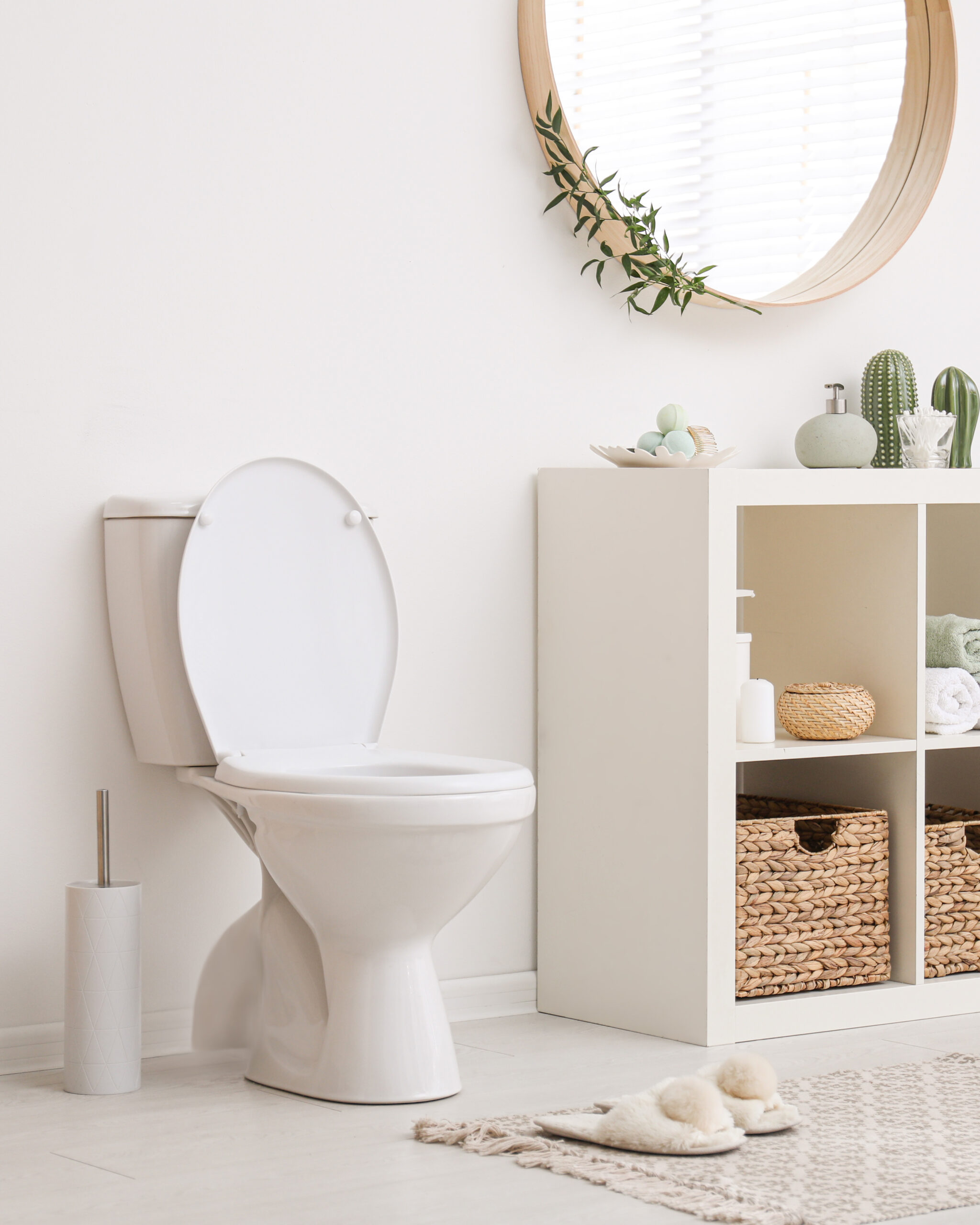 Toilet in modern bathroom