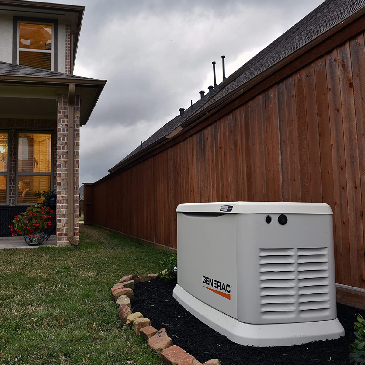 Generac generator outside home