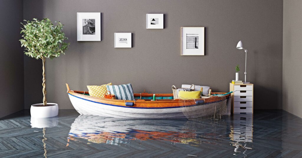 Flooded living space
