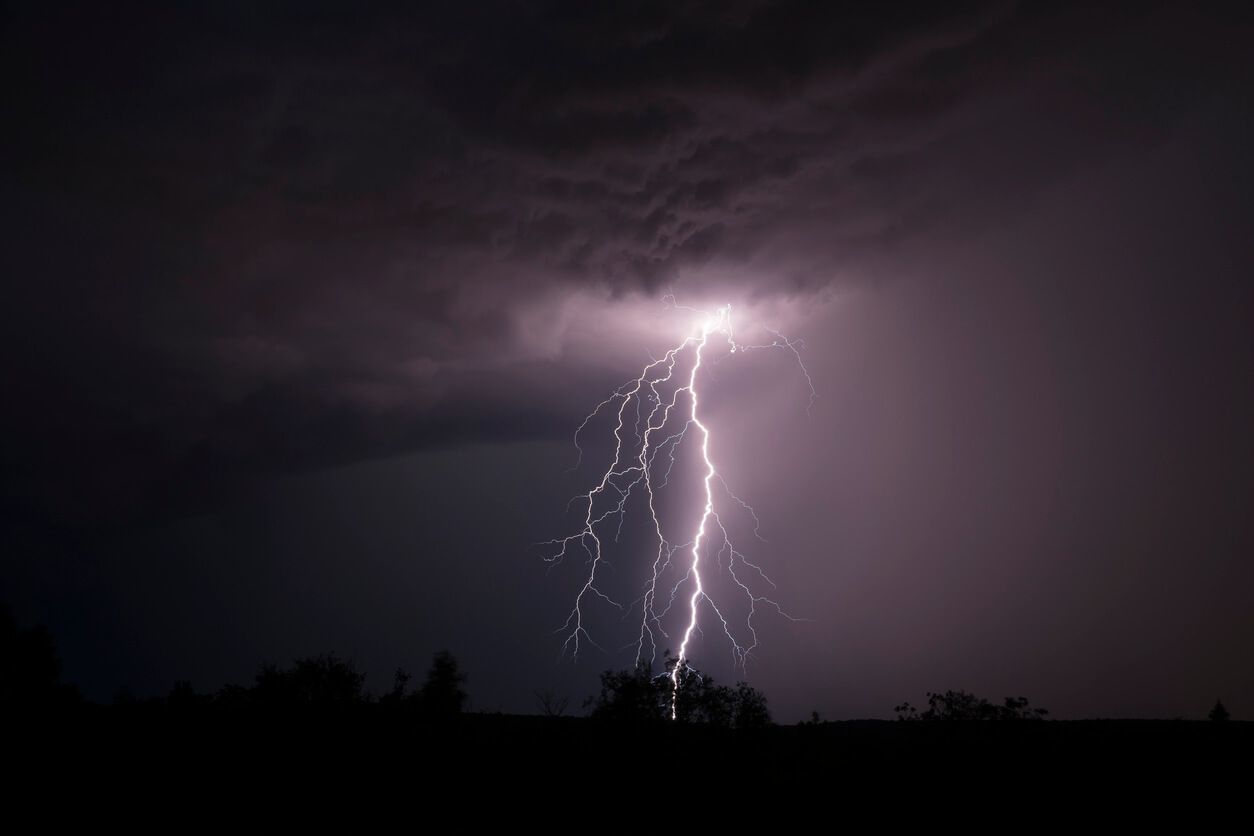 Lightning strikes